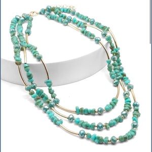 Layered Oasis - Blue Necklace